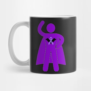 Bat Awareness Ribbon Superhero Man Silhouette 2 Mug